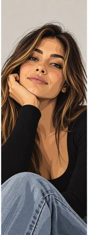 Portrait of a fictional woman — anime illustration