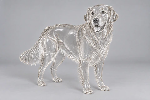 dog — Made of glass