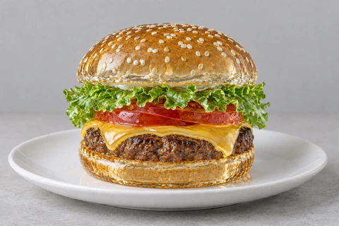 burger — Made of glass