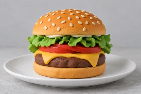 burger — Clay character