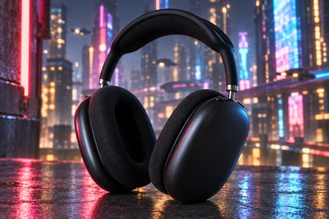 headphones before — Future city