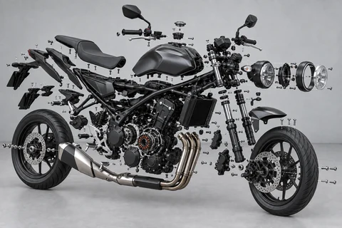 motorcycle — Exploded view