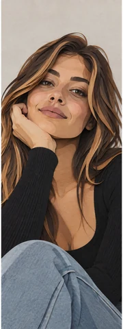 woman portrait — Paper layers