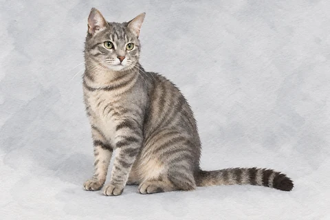 cat — Watercolor wash