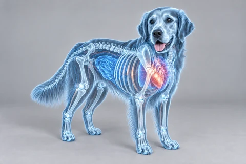 dog — X-ray illustration