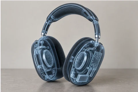 headphones before — X-ray illustration