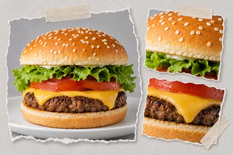 Editorial photo collage — food