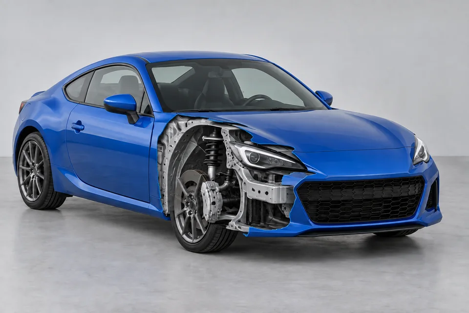 Illustrative cutaway — car