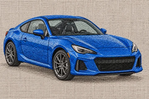 Thread embroidery — car