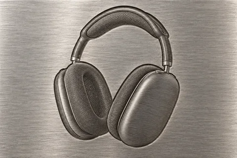 Engraved relief — headphones