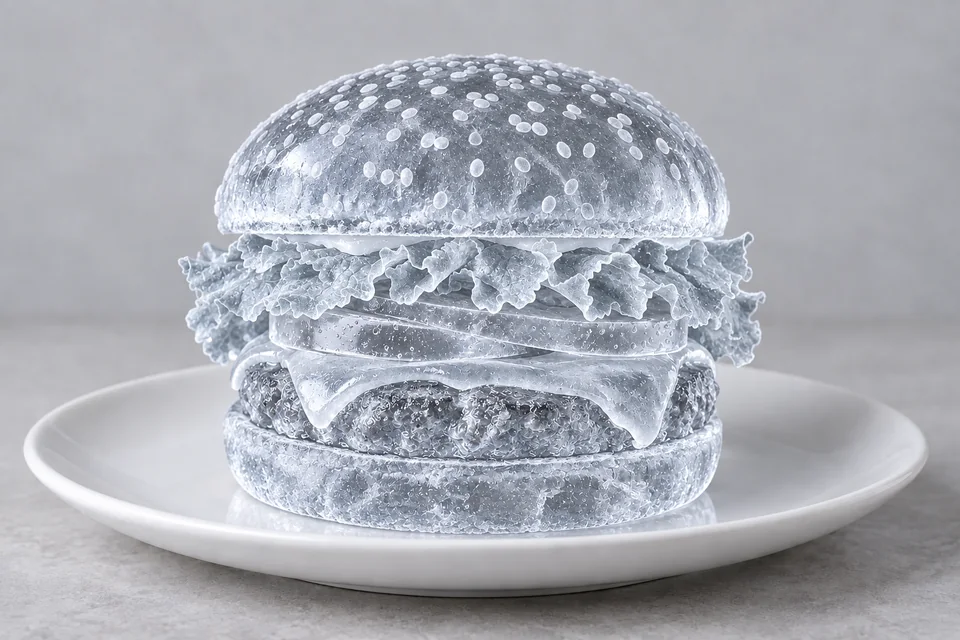 Carved ice sculpture — food