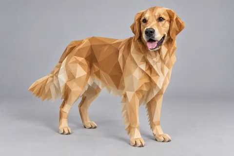 Faceted sculpture — dog