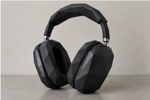 Faceted sculpture — headphones