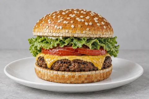 Tile mosaic — food