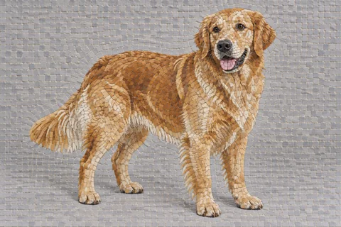 Tile mosaic — dog