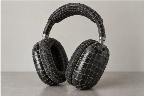Tile mosaic — headphones