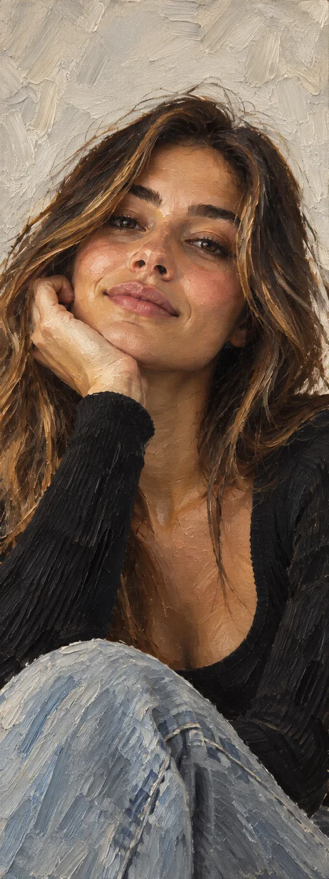 Oil on canvas — woman