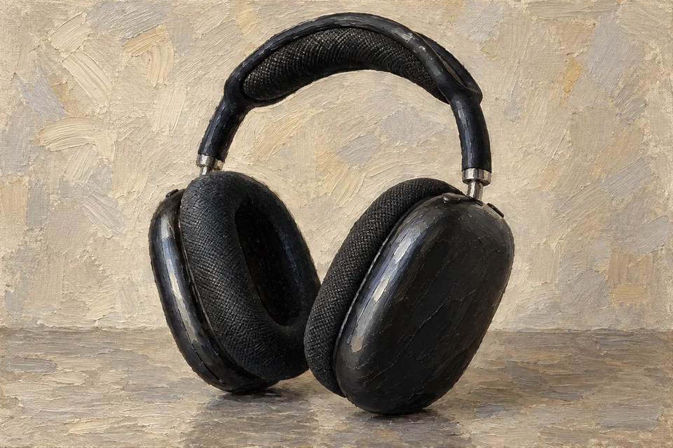 Oil on canvas — headphones