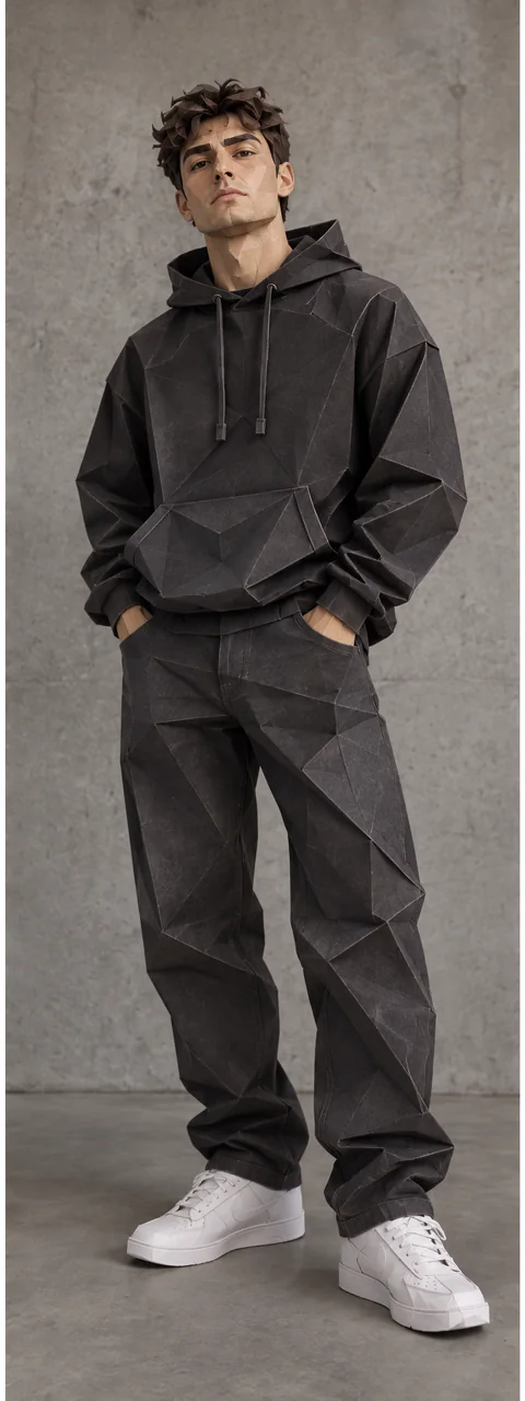 Folded paper object — man