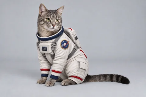 Costume and outfit try-on — cat