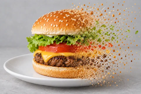 Particle dispersion — food