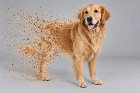 Particle dispersion — dog