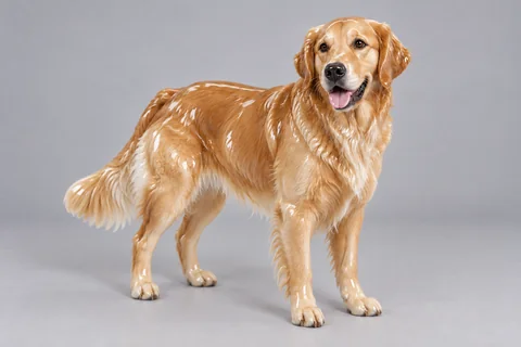 Glazed porcelain — dog