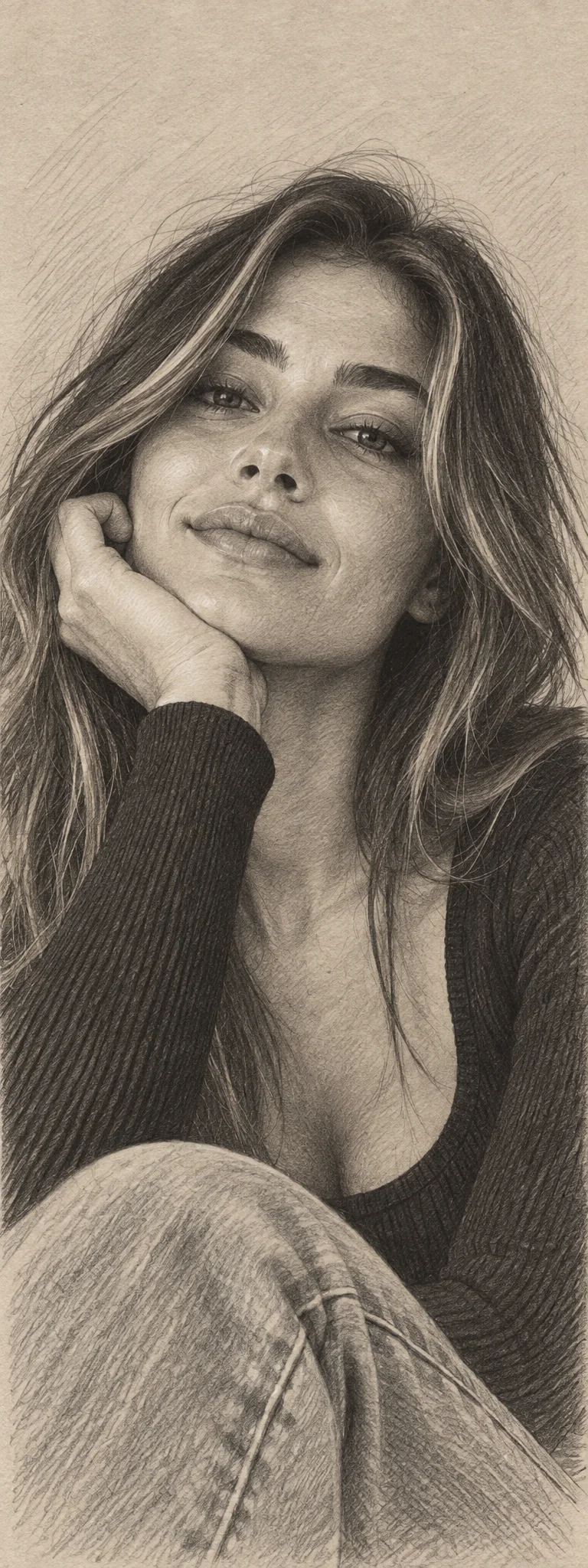 Graphite sketch — woman