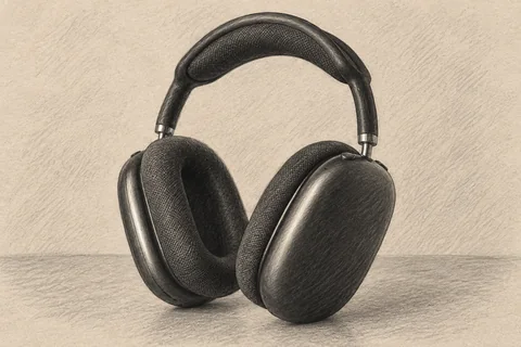 Graphite sketch — headphones