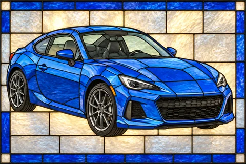 Stained glass panel — car
