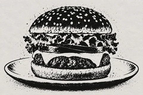 Stencil print — food