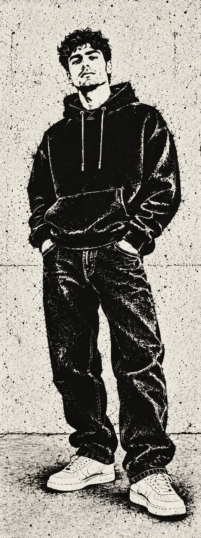 Stencil print — man
