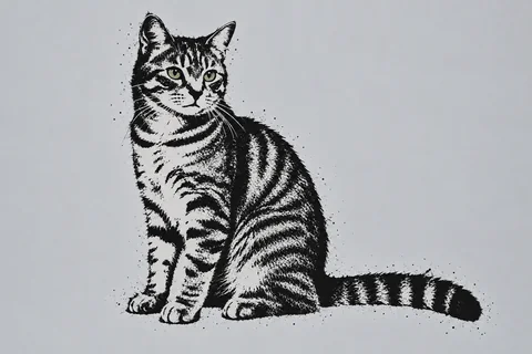 Stencil print — cat