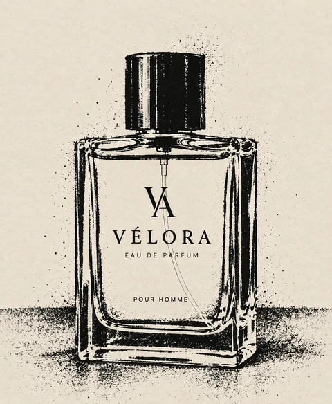 Stencil print — perfume