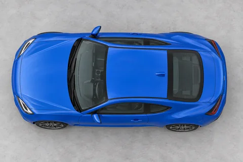 Overhead view — car