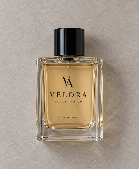 Overhead view — perfume