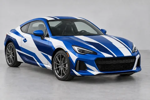 Graphic vehicle wrap — car
