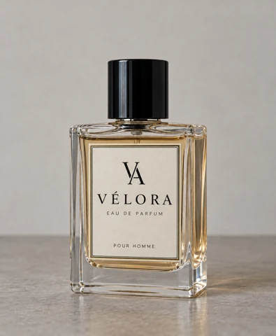Vélora perfume bottle — packaging concept