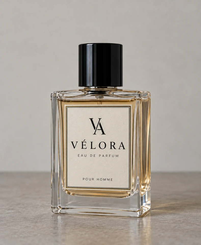 Vélora perfume bottle — packaging concept