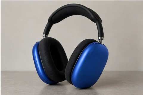 Black over-ear headphones — change one color
