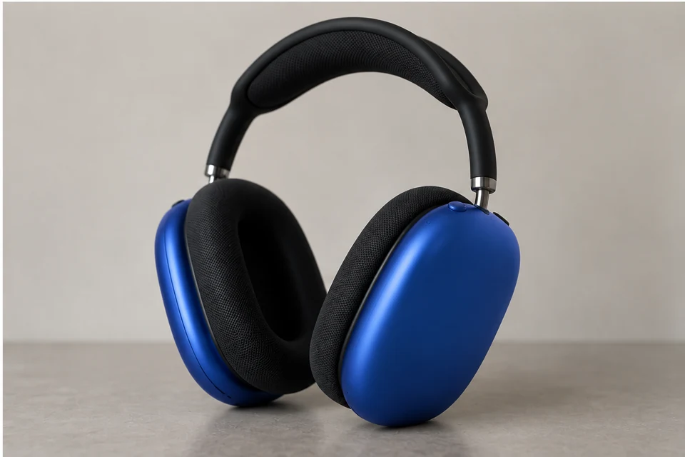 Black over-ear headphones — change one color
